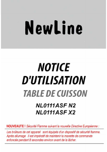 Mode d’emploi NewLine NL0111ASFN2 Table de cuisson