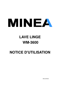 Mode d’emploi Minea WM-3600 Lave-linge