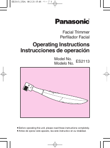 Manual de uso Panasonic ES-2113PC Cortadora de cejas