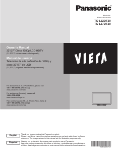 Manual Panasonic TC-L32DT30 Viera LCD Television