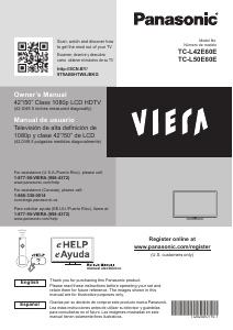 Bruksanvisning Panasonic TC-L50E60 Viera LCD TV