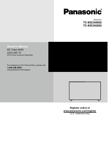 Bruksanvisning Panasonic TC-65CX400 Viera LED TV