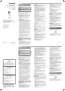 Bruksanvisning Panasonic ES-AWL6A Rakapparat