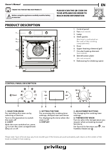 Manual Privileg PBA3S85HU0K Oven