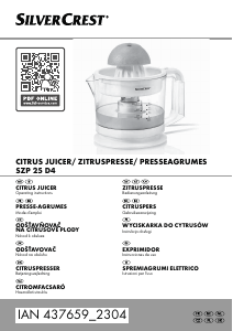 Instrukcja SilverCrest IAN 437659 Wyciskarka do cytrusów