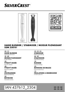 Mode d’emploi SilverCrest IAN 437612 Mixeur plongeant