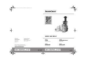 Bedienungsanleitung SilverCrest IAN 384945 Entsafter