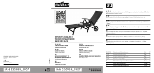 Bedienungsanleitung Florabest IAN 330989 Gartenstuhl