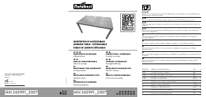 Manual de uso Florabest IAN 360991 Mesa de jardín