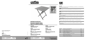 Bedienungsanleitung Florabest IAN 330991 Gartentisch