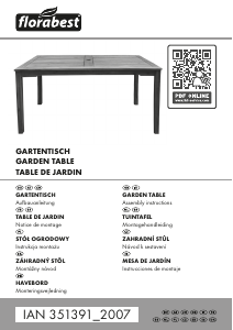Mode d’emploi Florabest IAN 351391 Table de jardin