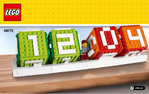 Mode d’emploi Lego set 40172 Pomotional Calendrier en briques LEGO
