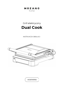 Instrukcja Mozano GR 002 Dual Cook Kontakt grill