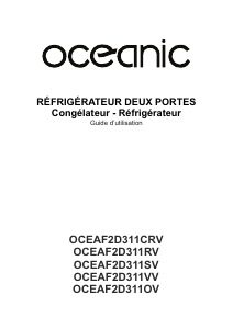 Mode d’emploi Oceanic OCEAF2D311SV Réfrigérateur combiné