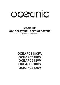 Mode d’emploi Oceanic OCEAFC318VV Réfrigérateur combiné