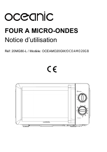 Mode d’emploi Oceanic OCEAMO20GB Micro-onde