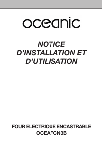 Mode d’emploi Oceanic OCEAFCN3B Four