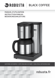 Mode d’emploi Robusta Black Coffee Cafetière