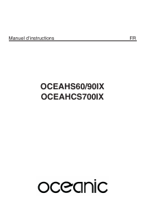 Mode d’emploi Oceanic OCEAHS60/90IX Hotte aspirante
