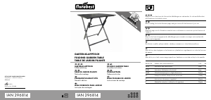 Manual Florabest IAN 296814 Mesa de jardim
