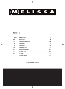 Käyttöohje Melissa 16140145 Paahdin
