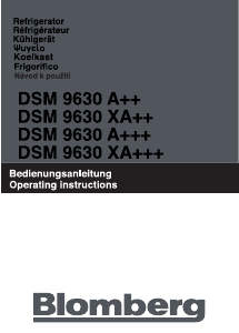 Handleiding Blomberg DSM 9630 A+++ Koel-vries combinatie