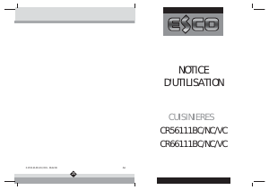 Mode d’emploi Esco CR56111NC Cuisinière