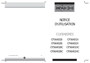 Mode d’emploi Esco CP66402B Cuisinière