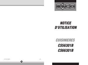Mode d’emploi Esco CS66301B Cuisinière