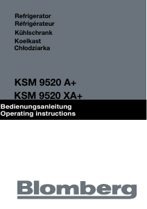 Handleiding Blomberg KSM 9520 A+ Koel-vries combinatie