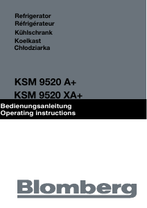 Käyttöohje Blomberg KSM 9520 XA+ Jääkaappipakastin