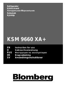 Handleiding Blomberg KSM 9660 XA+ Koel-vries combinatie