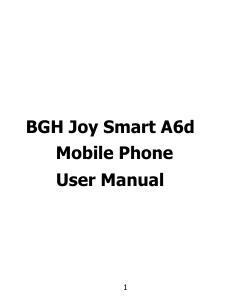 Bruksanvisning BGH Joy Smart A6d Mobiltelefon