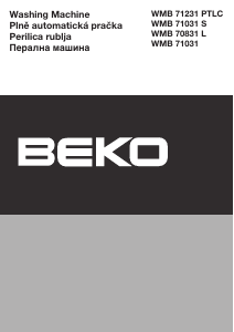 Bruksanvisning BEKO WMB 71031 Tvättmaskin