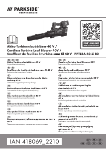 Manuale Parkside IAN 418069 Soffiatore