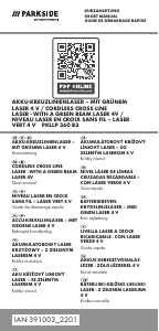 Manuale Parkside IAN 391003 Livella laser