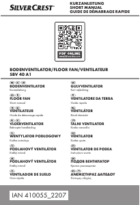 Manuale SilverCrest IAN 410055 Ventilatore