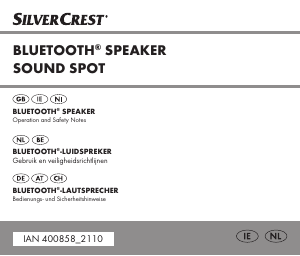Bedienungsanleitung SilverCrest IAN 400858 Lautsprecher