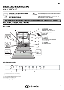 Handleiding Bauknecht BRIE 2B19 A Vaatwasser