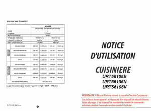 Mode d’emploi Esco URT56105N Cuisinière