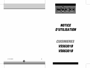 Mode d’emploi Esco VS56301B Cuisinière