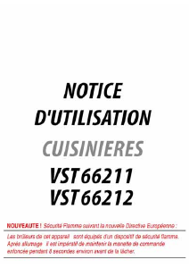 Mode d’emploi Esco VST66211BC Cuisinière