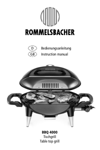 Bruksanvisning Rommelsbacher BBQ 4100/S Utegrill