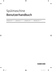Bedienungsanleitung Samsung DW60DG770B00 Geschirrspüler