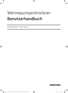 Bedienungsanleitung Samsung DV9UDG52A0AB Trockner