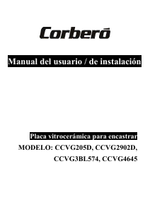 Manual de uso Corberó CCVG4645 Placa