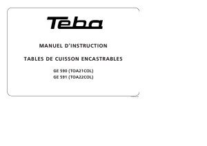Mode d’emploi Teba TOA21F29.1 Table de cuisson