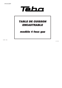 Mode d’emploi Teba TOA21F17.2 Table de cuisson
