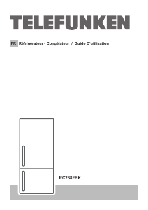 Mode d’emploi Telefunken RC268FBK Réfrigérateur combiné