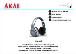 Manual de uso Akai AH-48 Auriculares